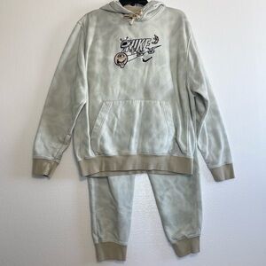 Nike Sportswear Club Two Piece Set Jogger Hoodie Adult Size L Alien Eye Grunge
